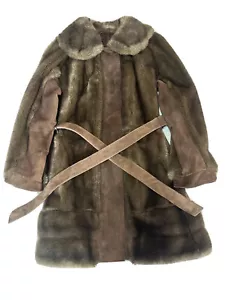 London Leathers by Lilli Ann Faux Fur Jacket Coat With Suede Trim meas in photos - Picture 1 of 11
