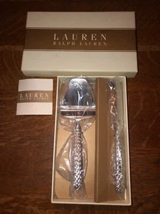 New Ralph Lauren Equestrian Braid 2 Piece Cheese Knife Set 18/10 Stainless NIB - Picture 1 of 5