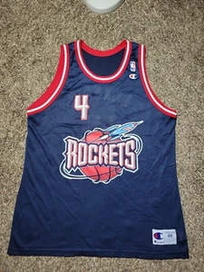 MINT Vtg 90s Champion Houston Rockets Sz 48 XL Charles Barkley NBA Jersey - Picture 1 of 11