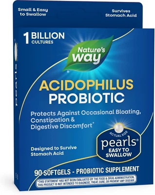 Nature'S Way Acidophilus Probiotic Pearls, Supports Digestive 90 Softgels - Image 1 of 4