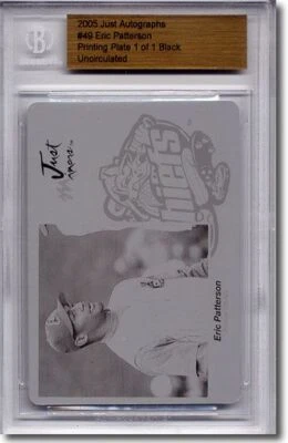 2005 Eric Patterson Rookie Printing Press Plate RC BGS 1/1 - Image 1 of 2