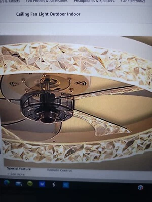 Gesum 19.7 in flush Ceiling Fan Light Outdoor Indoor With Remote new free ship  - Image 1 of 4