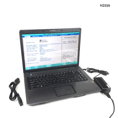 Compaq Presario F700 Laptop AMD Athlon 64 X2 4GB Boots/Bios No HDD/OS H2559 - Image 1 of 4