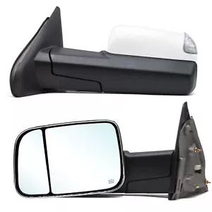 Espejos retrovisores de remolque mejorados para Dodge Ram 2003-2007 potencia señal térmica tapa cromada - Imagen 1 de 12