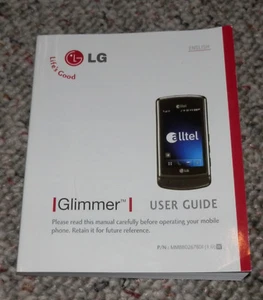 Téléphone cellulaire LG Glimmer 2008 guide de l'utilisateur manuel du propriétaire anglais et espagnol - Photo 1 sur 3