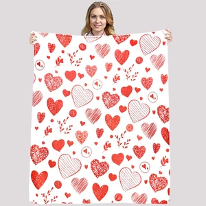 Valentines Day Throw Blanket 60 X 50 Inches,Valentines Throw Blanket for Couch,R - Picture 1 of 12
