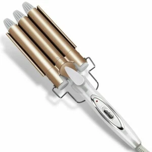 Triple Barrel Hair Curler Hair Crimper Irons Machine Ceramic Waver Styling Tools - Picture 1 of 14