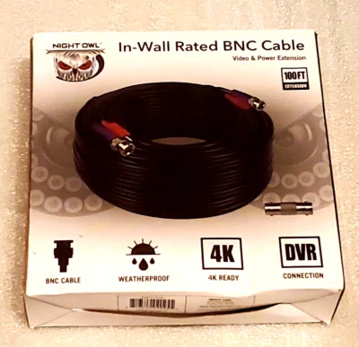 Night Owl 100 ft. in-Wall Rated Video/Power Camera Extension Cable - Image 1 of 3