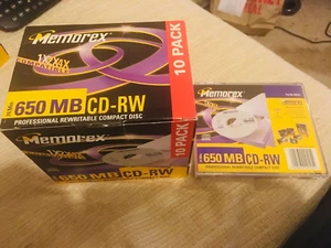 New Memorex CD-RW 650MB 74Min 1-4x speed Professional x 10 Discs - Picture 1 of 1