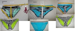 Adidas SWIM Bikini Bottom MultiColor XS/ Blue M/BLK WHT M/L/Blue STRIPE L - Picture 1 of 41