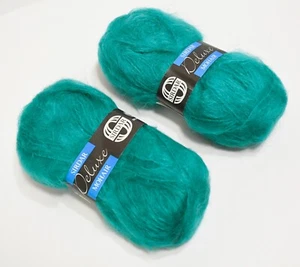 🧶SIRDAR Deluxe Mohair/Acrylic/Nylon 2 Yarns Green 50g/118 Yds Soft England - Picture 1 of 7