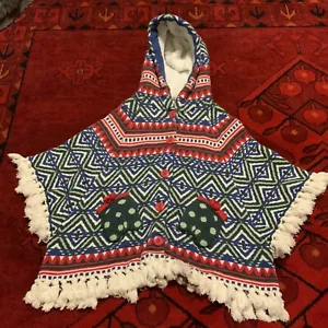 Matilda Jane Holiday Christmas Sweater Poncho Cape Girls 4 A Caroling We Will Go - Picture 1 of 5