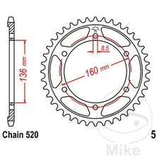 JT Rear Sprocket 46T 520P JTR5.46 Steel Aprilia Pegaso 650 R 1994