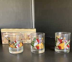 Anchor Hocking Glass Co. Christmas Candle Holders Vintage Set of 3 - Picture 1 of 3