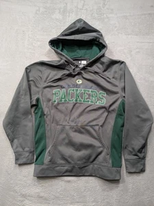 Green Bay Packers Hoodie Men’s M Gray Green Mesh NFL Apparel - Picture 1 of 5