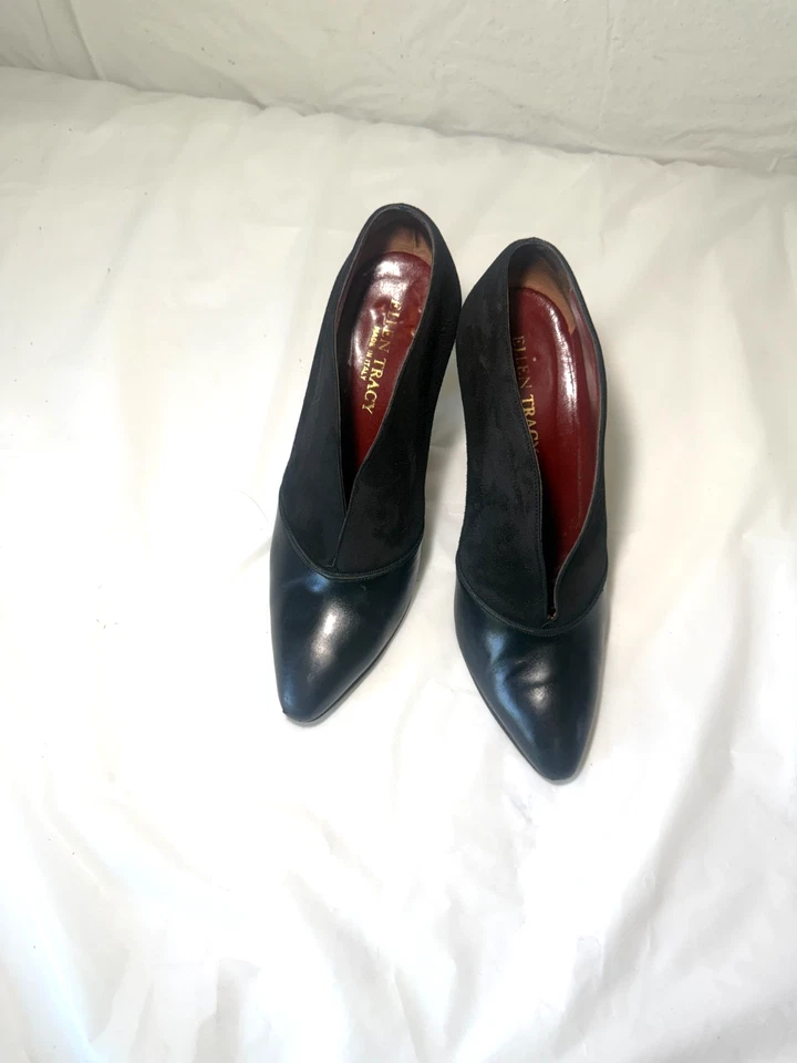 Botín Ellen Tracy CUERO Y Gamuza talla 7 M ITALIA Foto 1 de 4