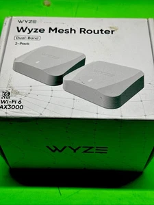Wyze 2pk AX3000 Dual-Band Wi-Fi 6 router mesh 2,4/5 GHz fino a 3 Gbps 3000 piedi quadrati NUOVO - Foto 1 di 6