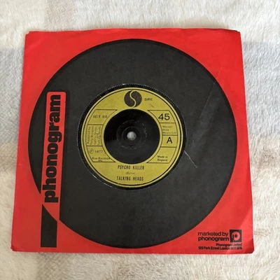 TALKING HEADS - Psycho Killer - 7” Vinyl Single - 1977 UK Sire - DAVID BYRNE - Image 1 of 4