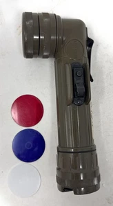 Fulton MX991/U Military Angle Head Flashlight 3 Color Lens, Blue, Red, White - Picture 1 of 3