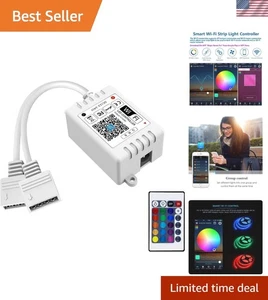 Elegant App-Controlled RGB WiFi LED Controller with Voice Activation - 2 Outputs - Picture 1 of 10