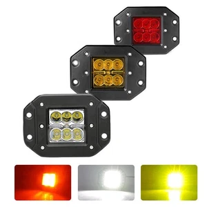 2Pcs 5'' Flush Mount LED Pods Spot Beam Off Road Lights Light Bar Bumper for Tru - Picture 1 of 7
