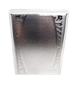 Fujima Silber Metall Floral Design 100er Größe Zigarettenetui - Bild 1 von 4