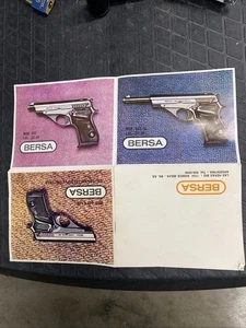 MCM BERSA Gun Foldout instruction MODELS 622, 644 & 844 MANUAL & SPARE PARTS - Picture 1 of 5