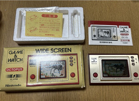 Nintendo Game & Watch Octopus OC-22 Wide Screen 1981 Box Manual Japan