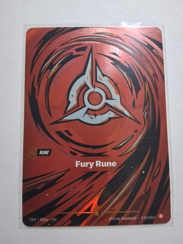 Fury Rune Alt Art R01a Riftbound Vendetta | eBay