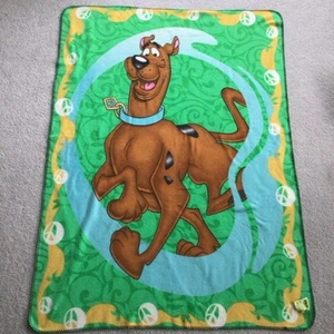Vintage Scooby Doo Fleece Throw Blanket 44x60 Hanna -Barbera Cartoon - Picture 1 of 4
