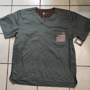 Carhartt Mens Classic Fit Ripstop V-Neck Scrub Top Size Large - Picture 1 of 8