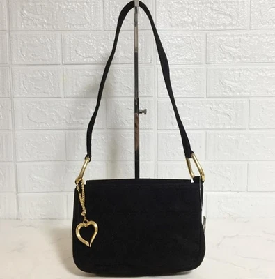 Bolso de Hombro Escada Corazón Cartera Gamuza USADO ¡Buen Estado Envío desde Japón!! Foto 1 de 4