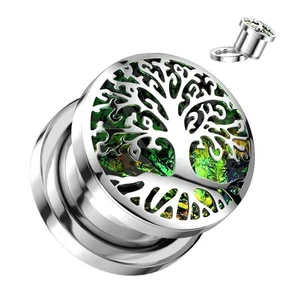 Piercing tunnel oreille arbre de vie opalescent - Picture 1 of 1
