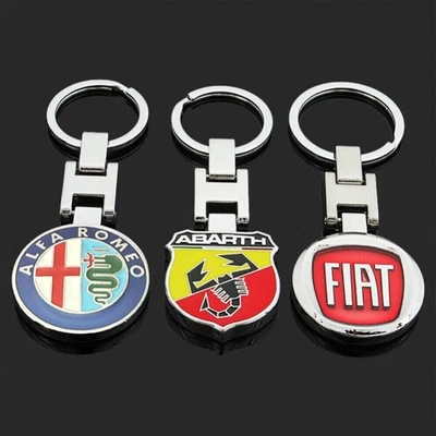 MARKENLOS Schlüsselanhänger For Alfa Romeo/ Abarth /FIAT Auto Schlüsselring Autozubehör