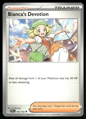 Bianca's Devotion - 142/162 Uncommon Normal NM Pokemon SV05: Temporal Forces - Image 1 of 2