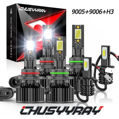 For Mitsubishi Diamante 1995-2003 Combo LED Headlight High/Low +Fog Light 6000K - Image 1 of 4