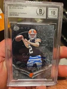 JOHNNY MANZIEL - 2014 BIOWMAN STERLING ROOKIE HANDSIGNIERT BGS 10 *5832 - Bild 1 von 2