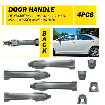 Manija de puerta exterior gris para Toyota Camry 2012 2013 2014 2015 2017 2016 4X Foto 1 de 4