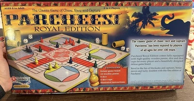 Winning Moves Games Parcheesi Royal Edition Board Game Chase Race Capture India - Image 1 of 4