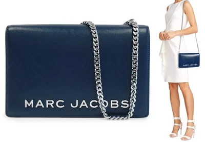Cartera de fiesta para mujer Marc Jacobs con cadena bandolera bolso sin asas azul Foto 1 de 4