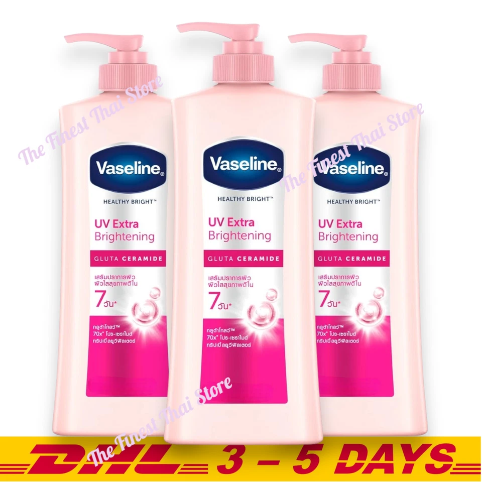 Vaseline Healthy Bright UV Extra Brightening Gluta Ceramide Lotion 300ml x 3 - Image 1 of 1