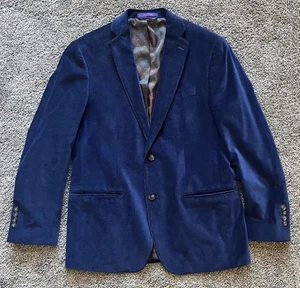 Tallia Men's Blue Velvet Dinner Jacket Large - Picture 1 of 11