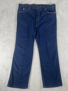 Jeans vintage Levis 517 uomo W42 L30 made in USA bootcut denim blu scuro rosso linguetta - Foto 1 di 14