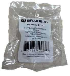 Brainerd P6361AV-PC-C ( 1-1/4” ) Chrome Domed Top Round Knob Pack Of 12 - Picture 1 of 3