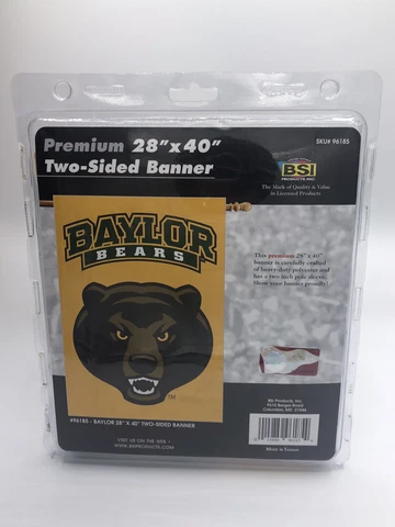 Baylor Bears YELLOW Premium 2-sided 28x40 Banner Outdoor House Flag University Cover