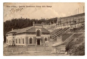 C003585 PORTO D'ADDA CENTRALE IDROELETTRICA EDISON DELLA RASURA VG 1918 FP - Picture 1 of 2