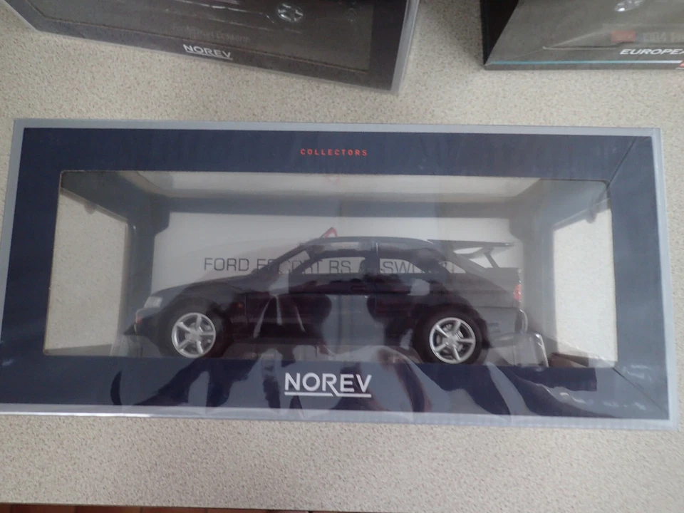 Norev 182777 1:18 Scale Ford Escort Cosworth 1992 Dark Blue Met RHD Undisplayed - Image 1 of 4