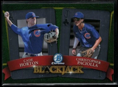 2022 Bowman Draft Blackjack #BJ-3 Christopher Paciolla / Cade Horton - Image 1 of 2