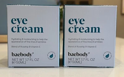 2X Baebody Eye Cream Rosehip Vitamin E Anti-Aging 1.7oz/50mL Each Exp 9/26 - Image 1 of 4