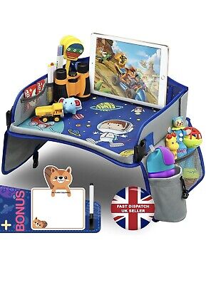 Travel Tray Baby Kids Car Seat Play Tray Colourful Space Top Toddler SnackTables • 14.99£